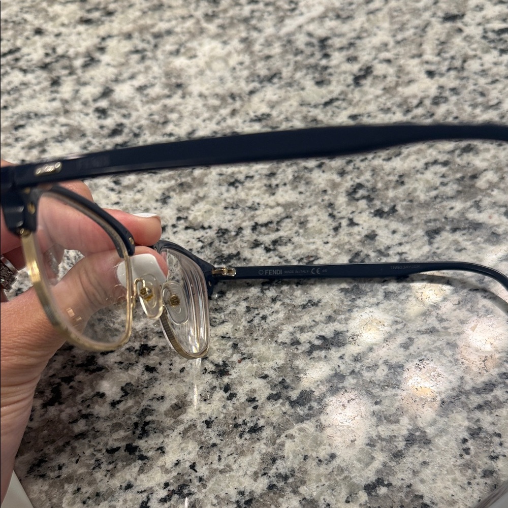 Fendi Navy and Gold Women's Eyeglasses